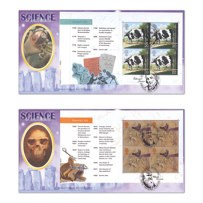 1999 Science & Invention PSB - 20p & 26p Panes - Pair
