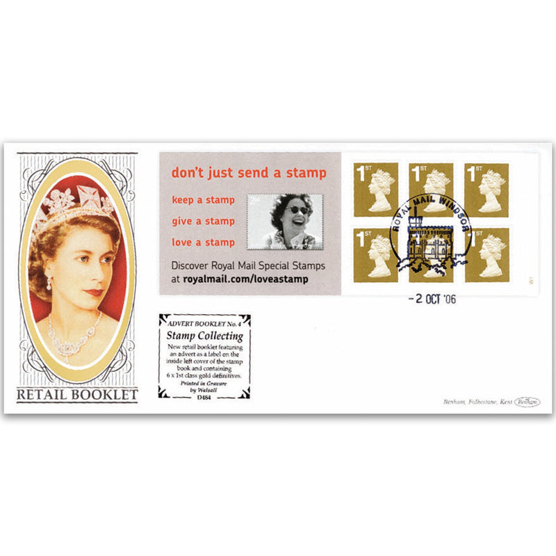2006 Smilers Advert Booklet No.4 'Love a Stamp' - Windsor Handstamp and Cachet