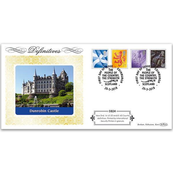 2018 Tariff Regional New Values Definitive Cover - Scotland 2nd, 1st, £1.25, £1.45