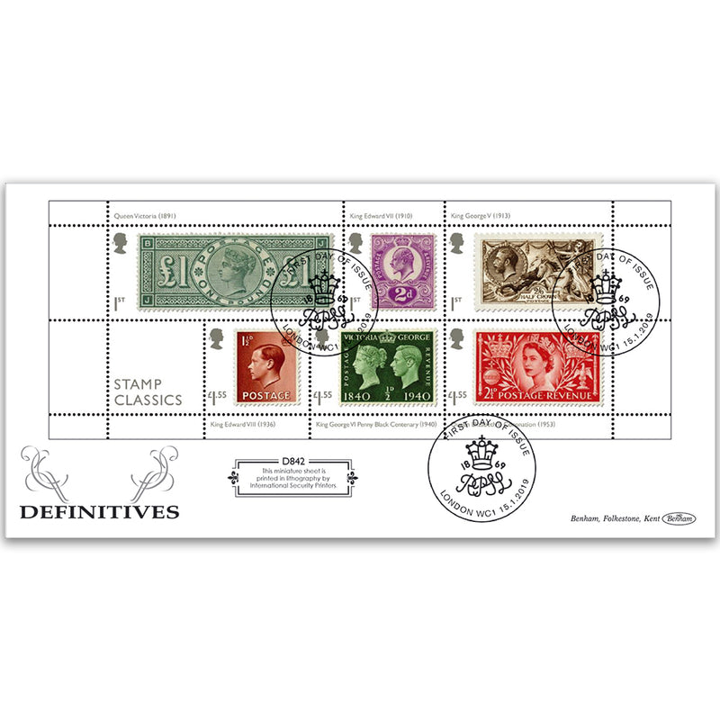 2019 Stamp Classics M/S Definitive Cover