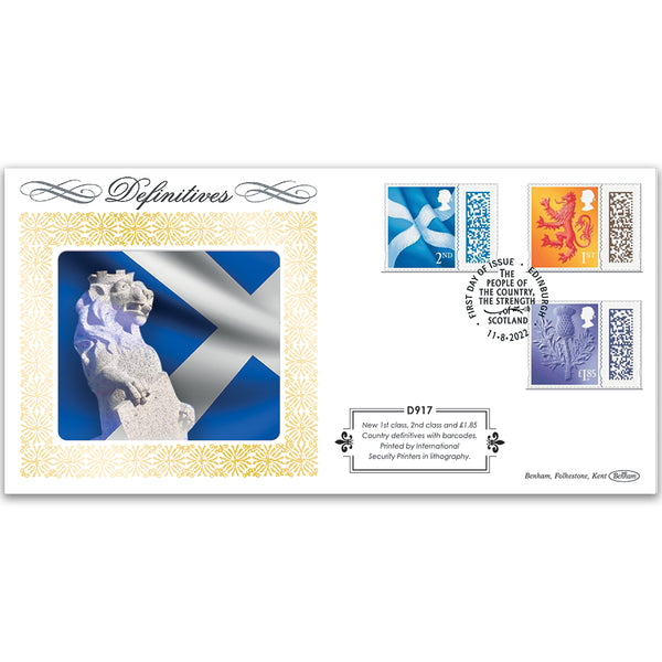 2022 Defin - Regional New Barcoded Values 2nd, 1st. £1.85 - Scotland Definitive Cover