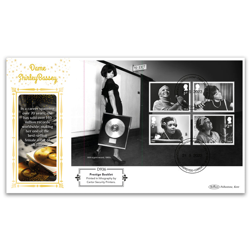 2023 Dame Shirley Bassey PSB Definitive - (P3) M/S Pane