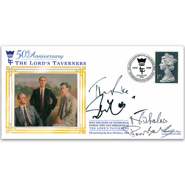 2000 Lord's Taverners Signed Sir John Mills, Tim Rice, N Parsons