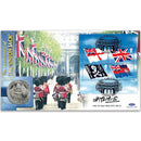 2001 Flags & Ensigns M/S Coin Cover - Signed by Adm. Sir Hugo White GCB CBE DL