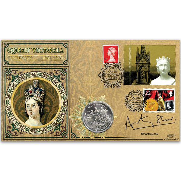 2001 Queen Victoria Centenary Label - Signed Sir Antony Sher
