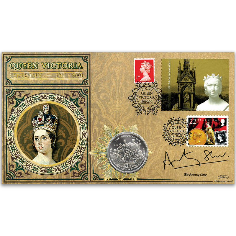 2001 Queen Victoria Centenary Label - Signed Sir Antony Sher