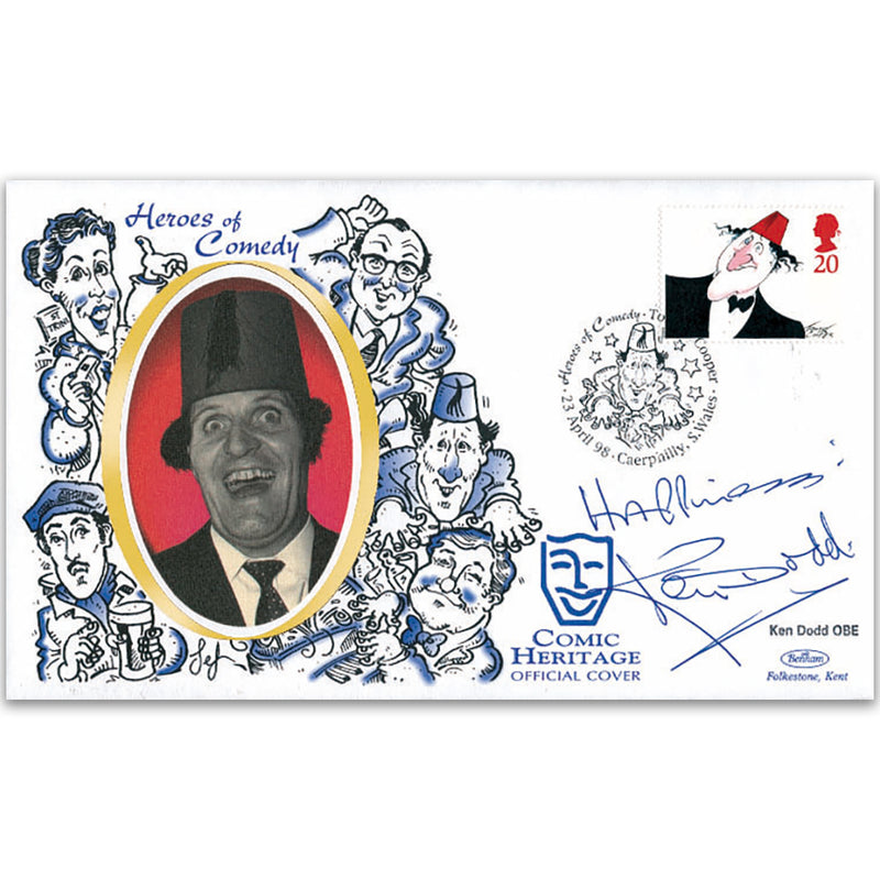 1998 Heroes of Comedy Cover Signed by Ken Dodd