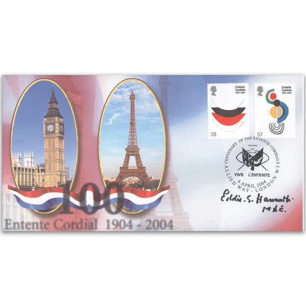 2004 Entente Cordiale 100th - Allied Way - Signed by Edwin Hannath MBE