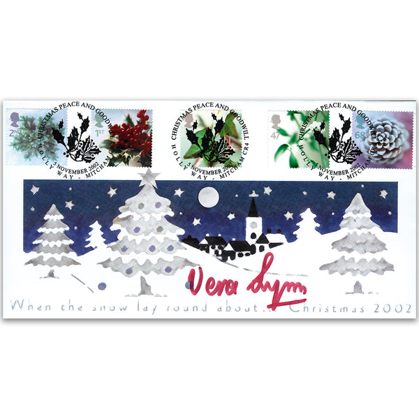 2002 Christmas Stamps - Holly Way - Signed by Dame Vera Lynn