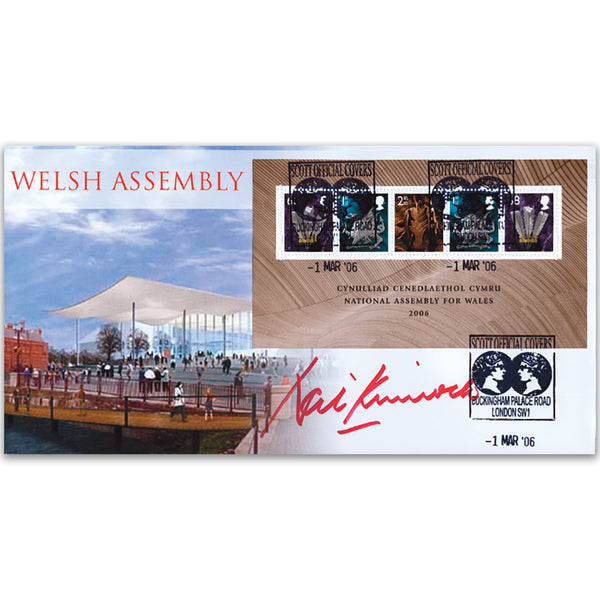 2006 Welsh Assembley M/S - Signed by Neil Kinnock