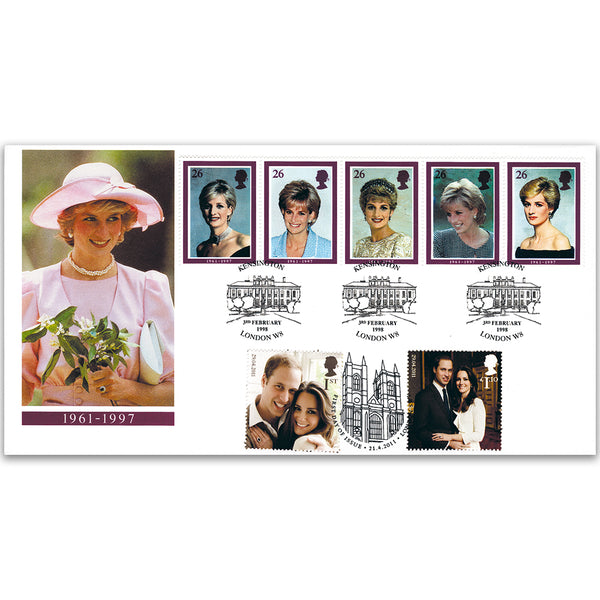 1998 Princess Diana Commemoration - Doubled 2011 Royal Wedding