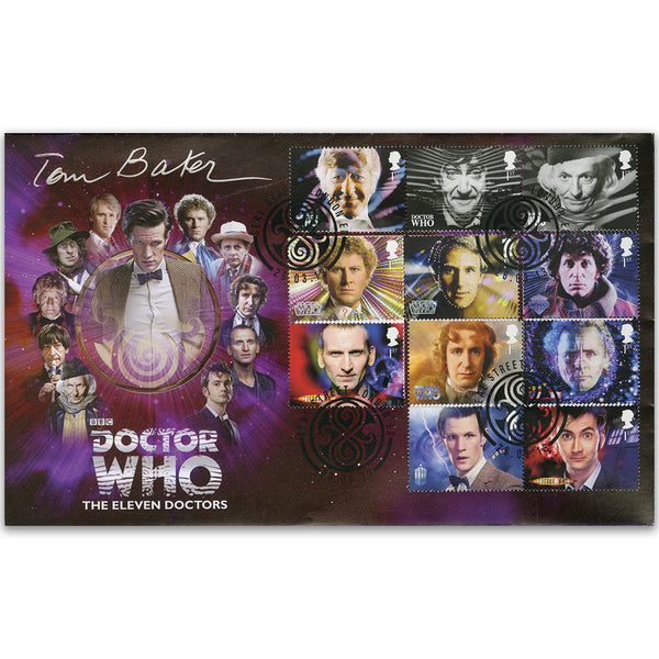 Doctor Who 50th Anniversary Stamps - Signed Tom Baker