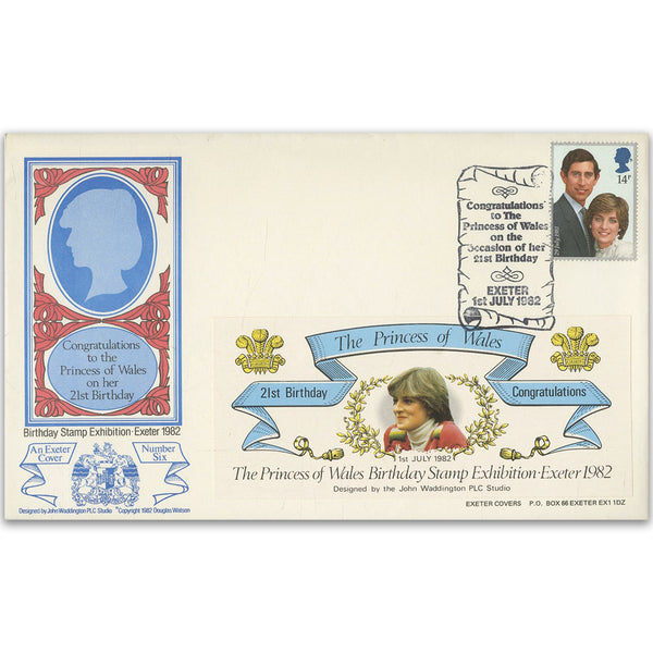 1982 Princess Diana 21st Birthday Exeter Cover