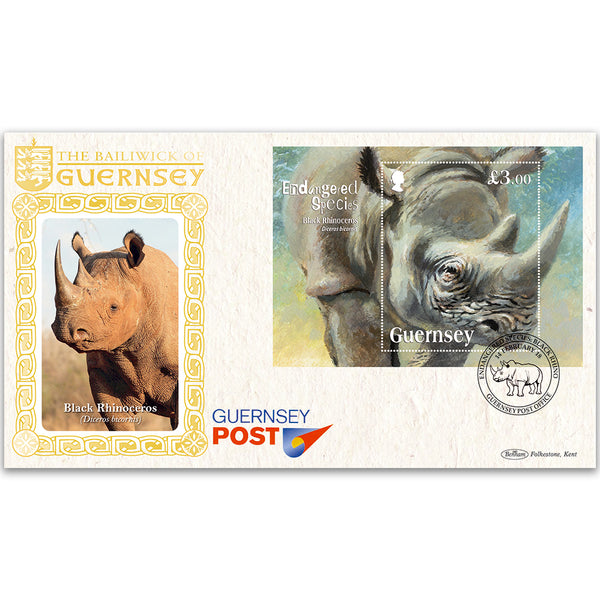 2018 Guernsey - Endangered Speices Black Rhinoceros £3 M/S