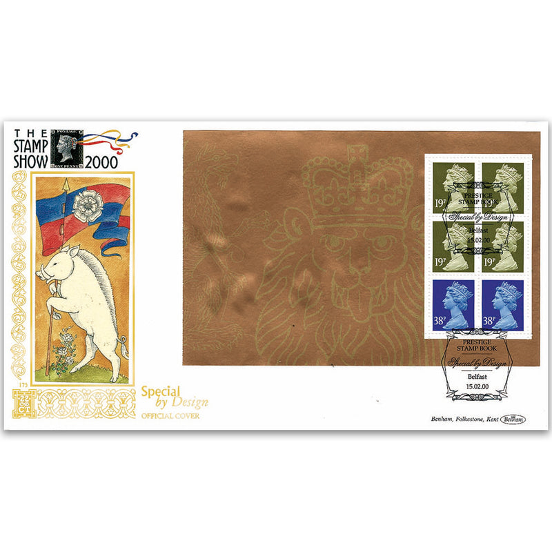 2000 The Stamp Show PSB Pane 4 x19p & 2 x 38p GOLD 500