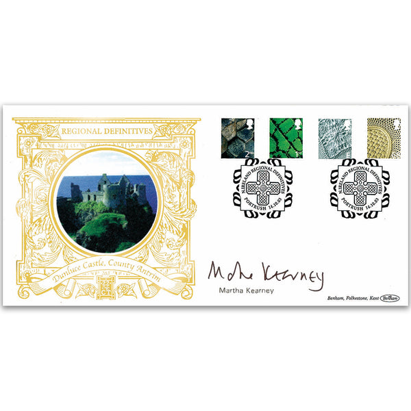 2003 Northern Ireland Pictorial Definitives GOLD 500 - Signed by Martha Kearney