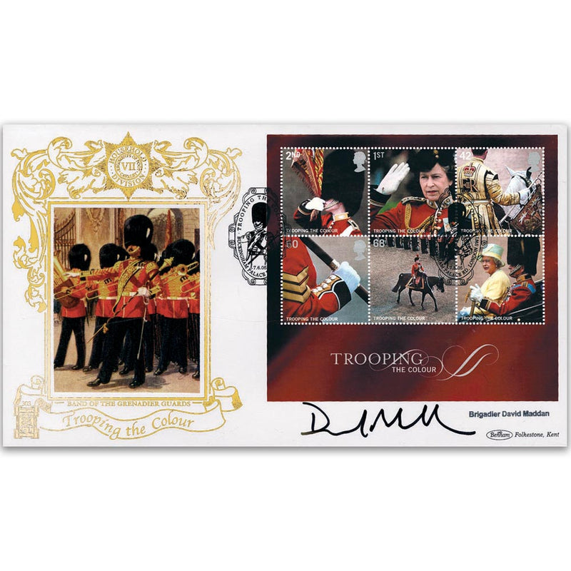 2005 Trooping the Colour M/S GOLD 500 - Signed by Brigadier David Maddan