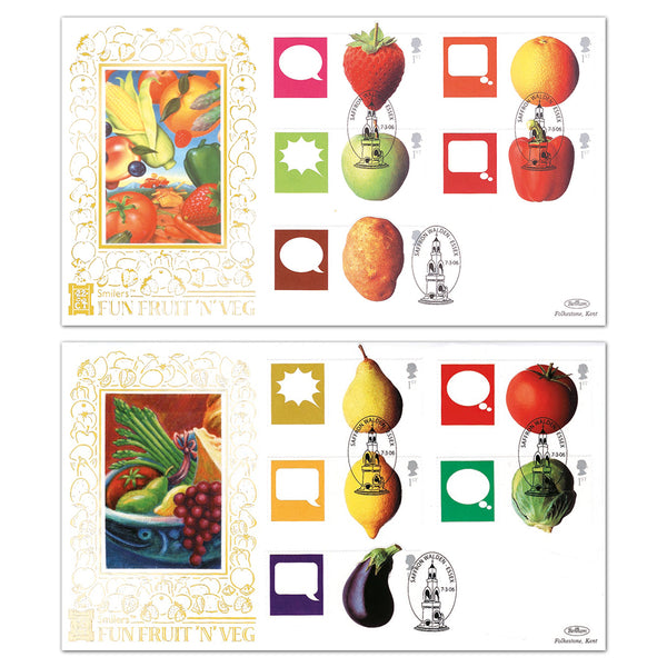 2006 Fun Fruit and Vegetables Smilers - GOLD 500 Cover Pair