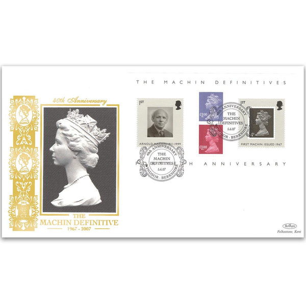 2007 Machin Definitives 40th Anniversary M/S GOLD 500