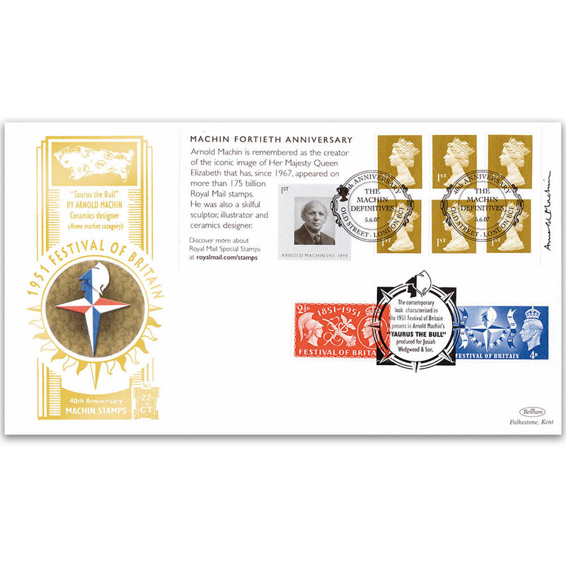 2007 Machin Definitives 40th Anniversary Retail Booklet GOLD 500
