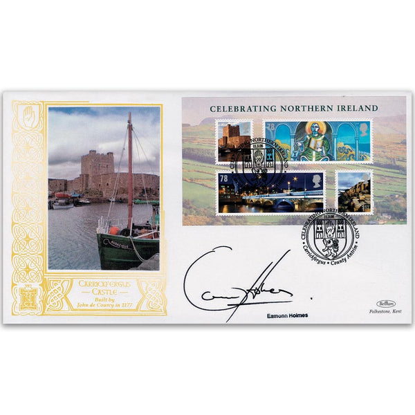2008 Celebrating Northern Ireland M/S GOLD 500 - Signed by Eamonn Holmes