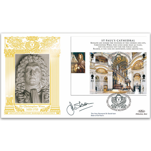 2007 Cathedrals M/S GOLD 500 Cover - Signed By Dr David Ison, Dean of St Pauls