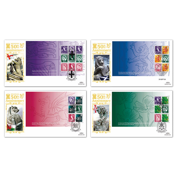 2008 50th Anniversary of Country Definitives PSB GOLD 500 - Set of 4