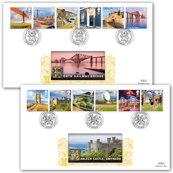 2011 A-Z of UK Landmarks Series 1 GOLD 500 - Pair