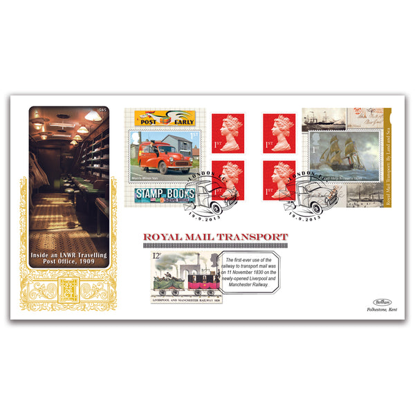 2013 Royal Mail Transport Retail Booklet GOLD 500