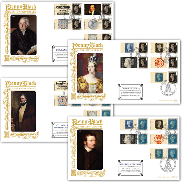 2015 175th Anniversary of the Penny Black Generic Sheet GOLD 500 - Set of 4
