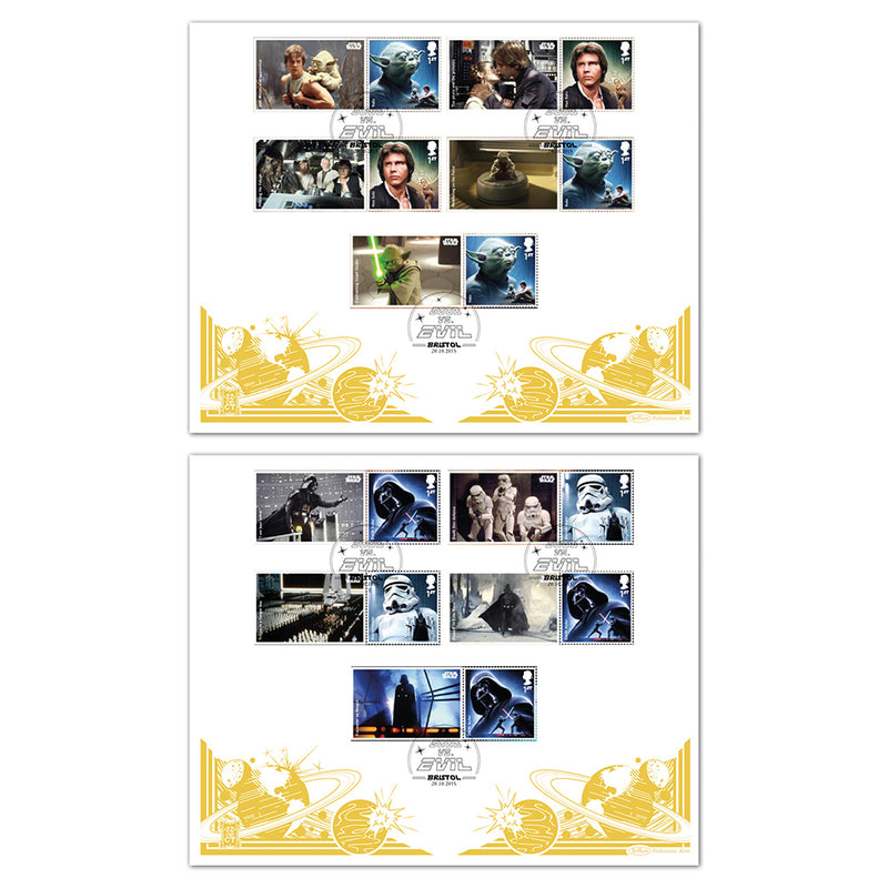 2015 Space Adventure Generic Collectors Sheet - Benham GOLD 500 - Pair