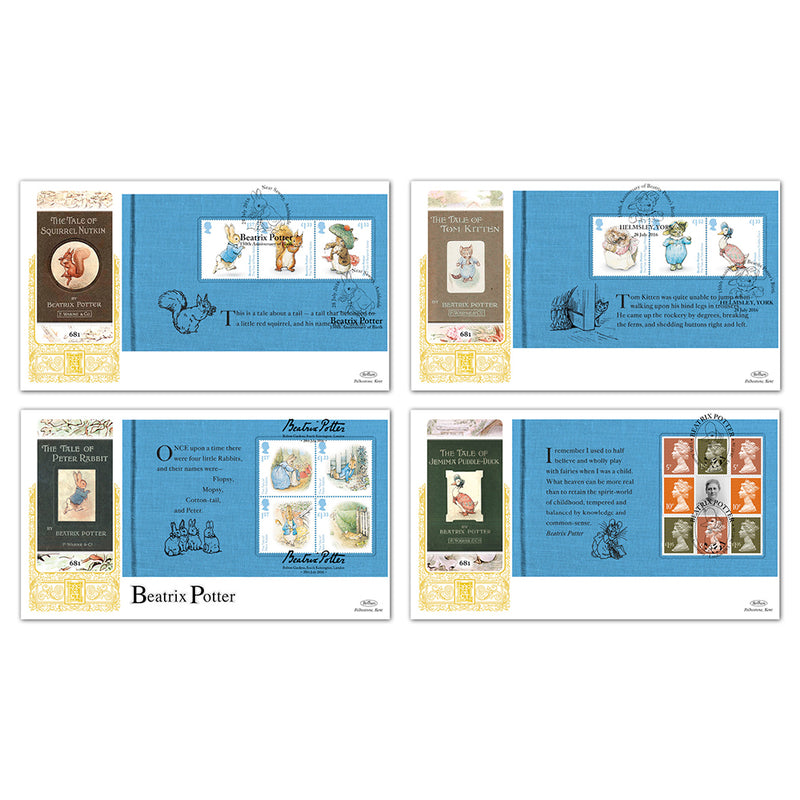 2016 Beatrix Potter PSB - GOLD Set of 4