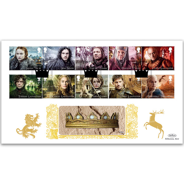 2018 Game Of Thrones Stamps - Benham GOLD 500 Cover