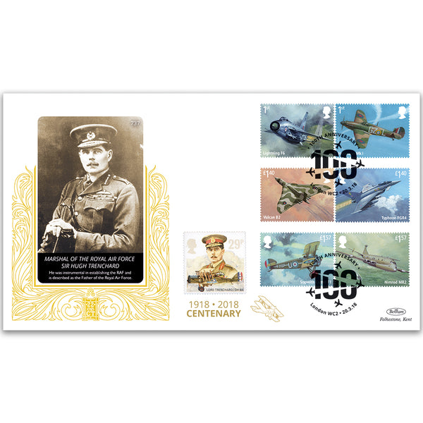 2018 RAF 100th Anniversary Stamps GOLD 500