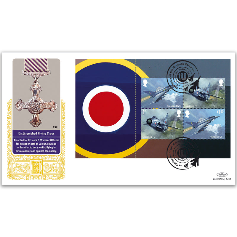2018 RAF 100th Anniversary PSB GOLD 500 - (P1) 2 x 1st, 2 x £1.40