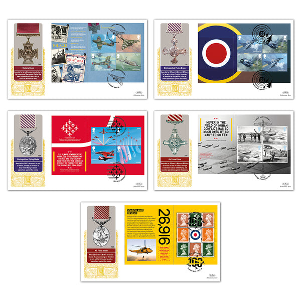 2018 RAF 100th Anniversary PSB GOLD 500 Set of 5 Covers