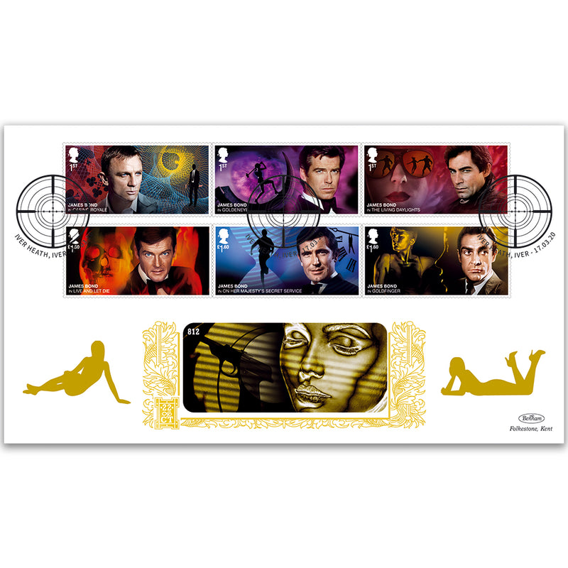 2020 James Bond Stamps GOLD 500