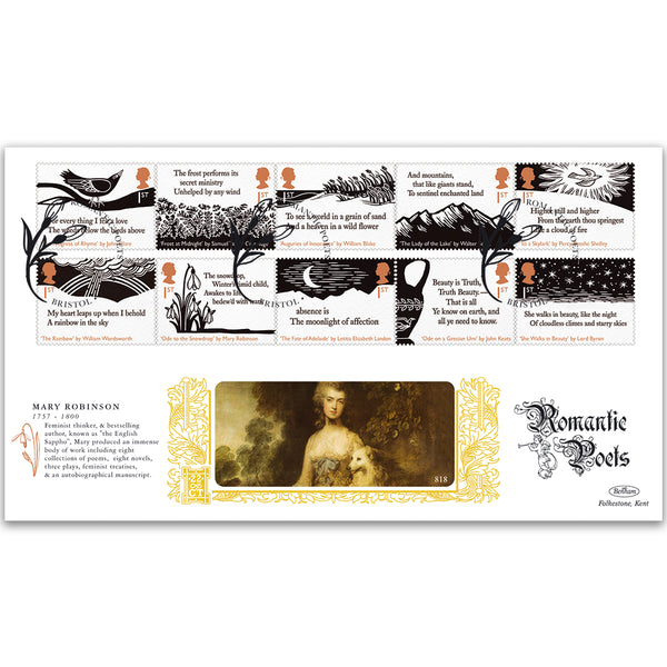 2020 Romantic Poets Stamps GOLD 500