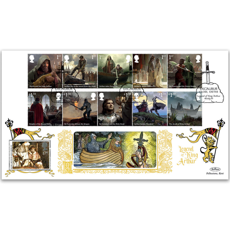 2021 Legend of King Arthur Stamps GOLD 500