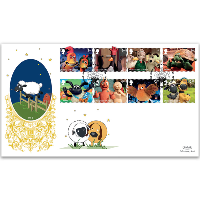 2022 Aardman Stamps GOLD 500