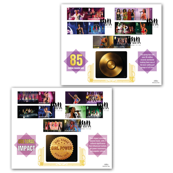 2024 Spice Girls Collectors Sheet (Stamps) GOLD 500 Pair of Covers