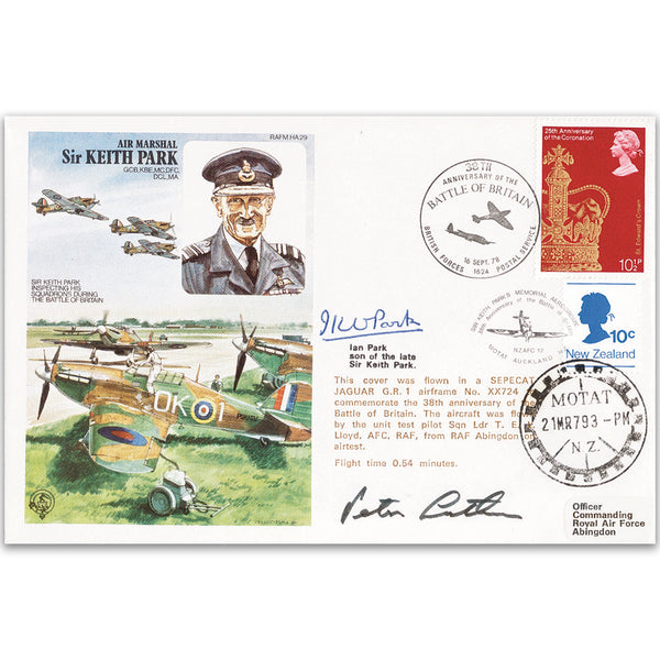 1978 Sir Keith Park - Flown - Signed I. Park & Latham