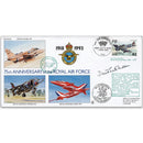 1993 Fiji RAF 75th - No. 54 Sqn - Signed by AVM D. Scott-Malden DSO