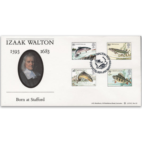 1983 River Fish - Izaak Walton 300th Official - Stafford