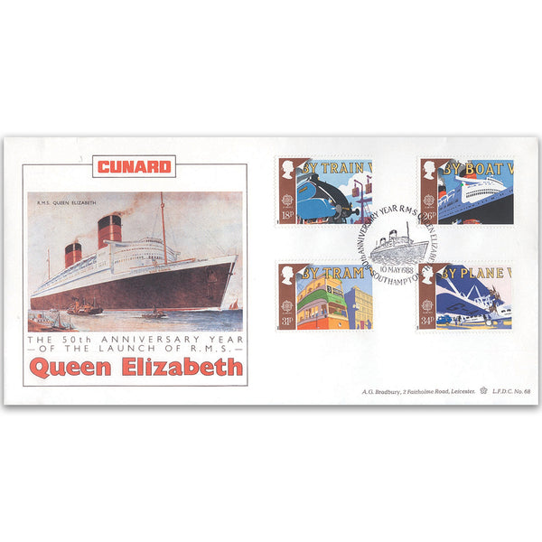 1988 Europa: Transport and Mail Services LFDC - RMS Queen Elizabeth 50th - Southampton