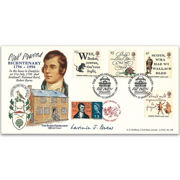 1996 Robert Burns LFDC - Burns Federation Official - Signed Lavinia J. Drew