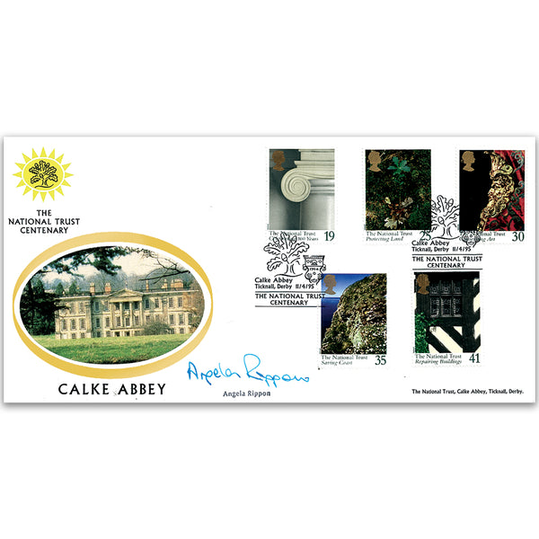 1995 National Trust 100th - Calke Abbey - Signed by Angela Rippon
