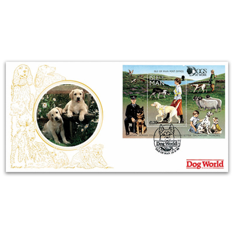 1996 Isle of Man Dogs M/S - Dog World