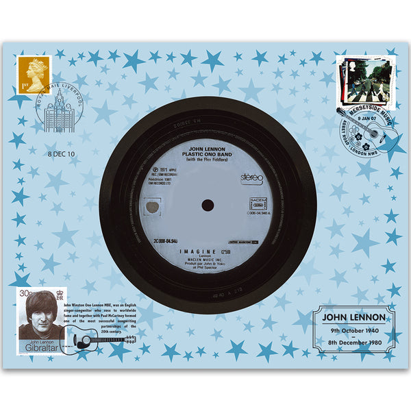 2007 John Lennon 'Imagine' Vinyl Cover 30th Anniv doubled 2010