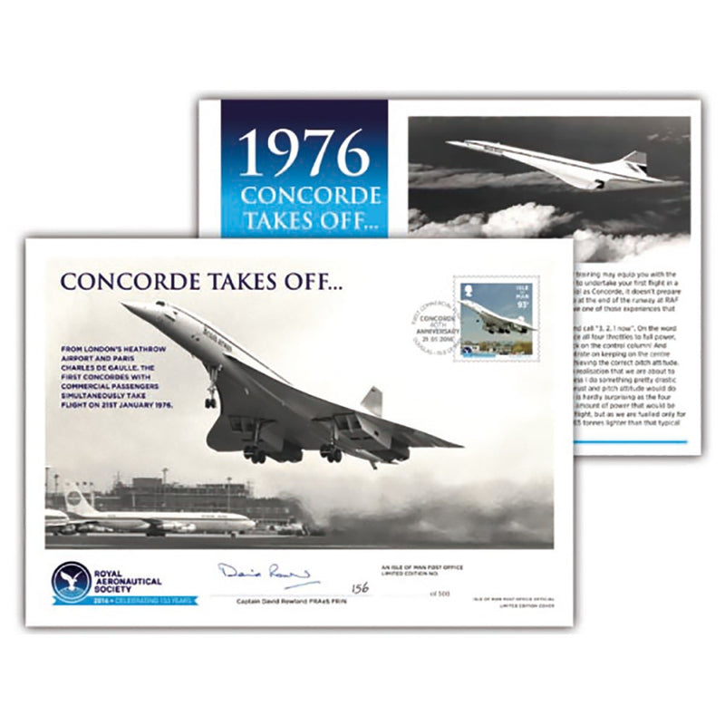 IOM 40th Ann.Concorde 1st Flt Ltd Ed.Signed FDC 2016
